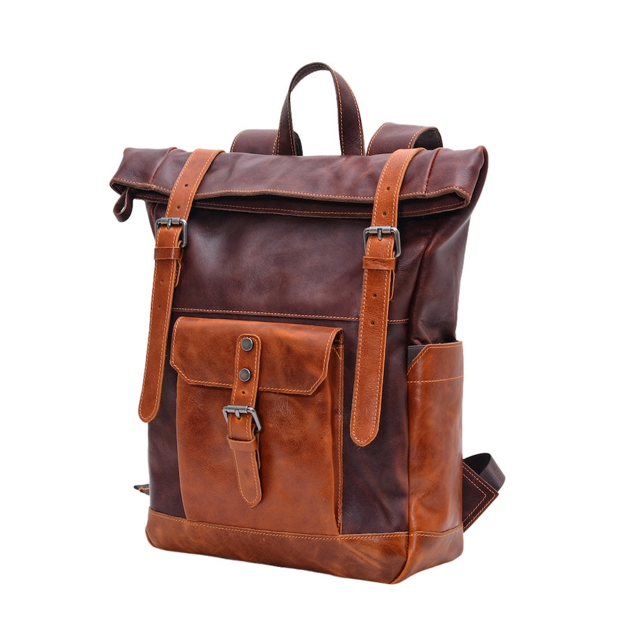 Leather backpack