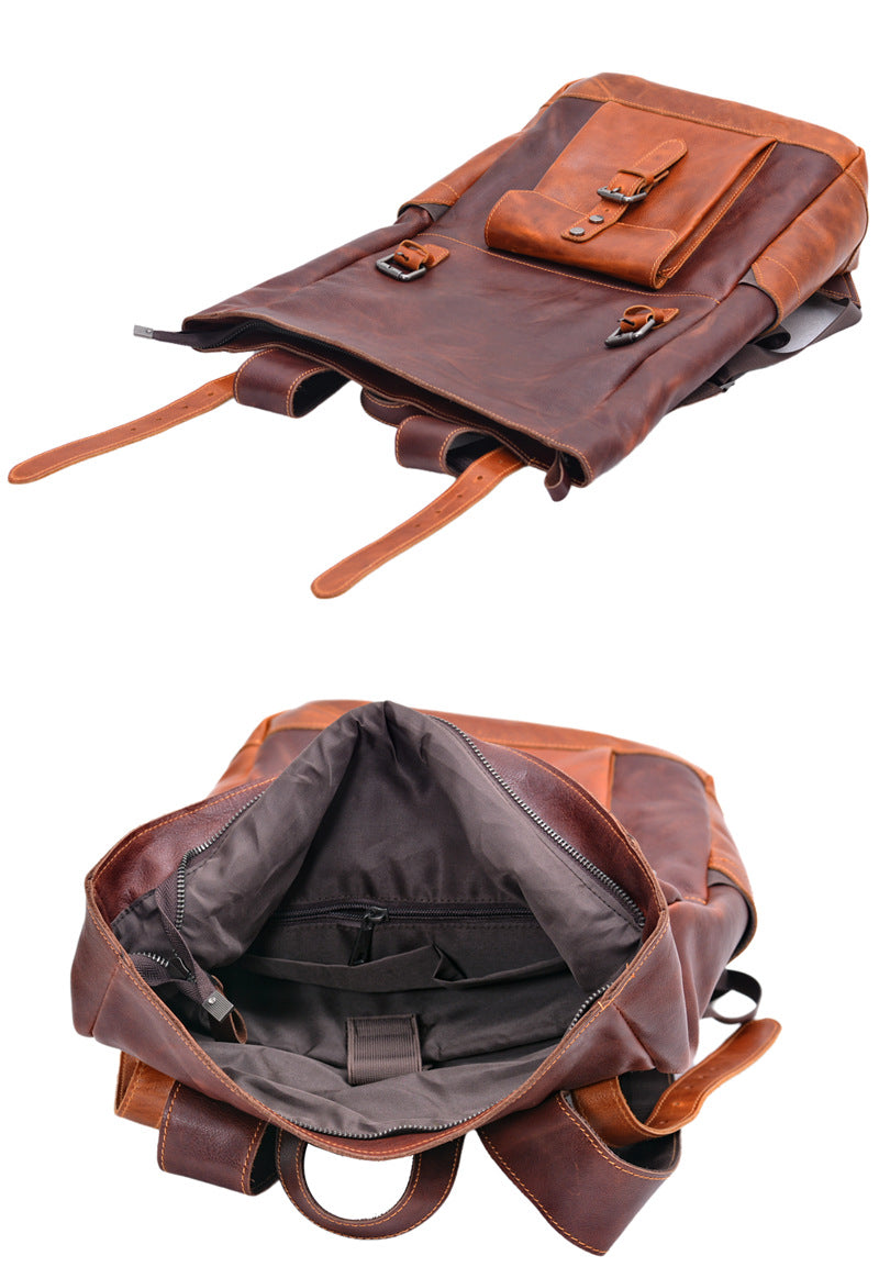 Leather backpack