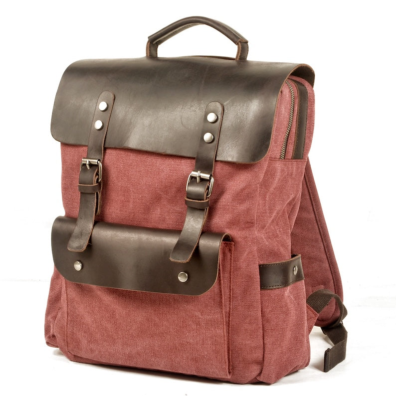 Rose red backpack