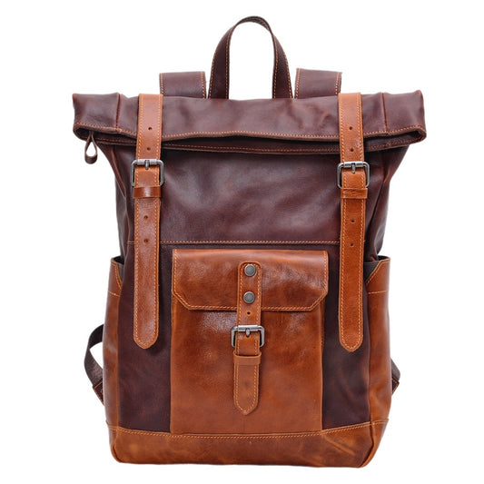 Leather backpack