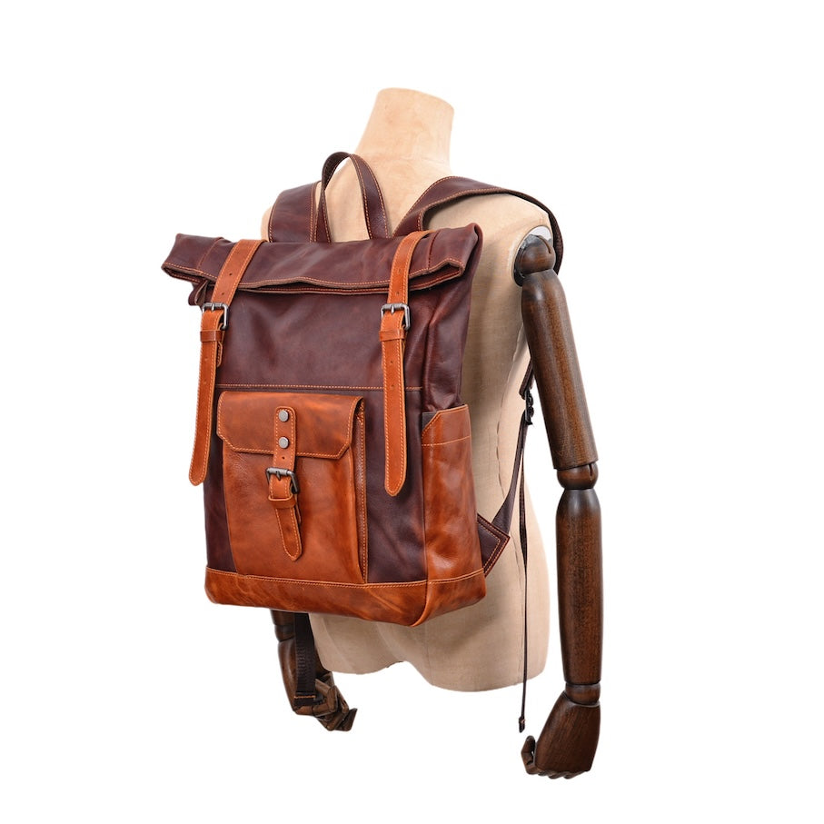 Leather backpack