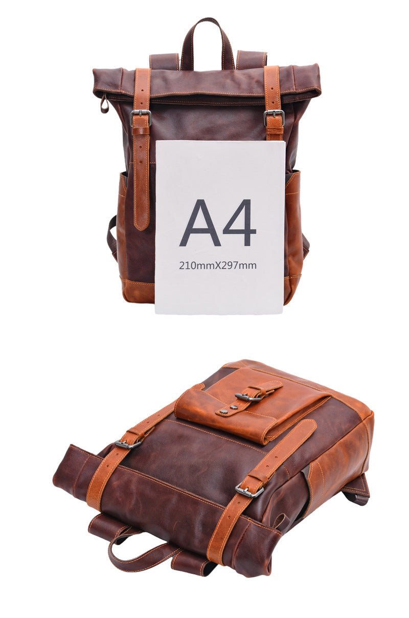 Leather backpack