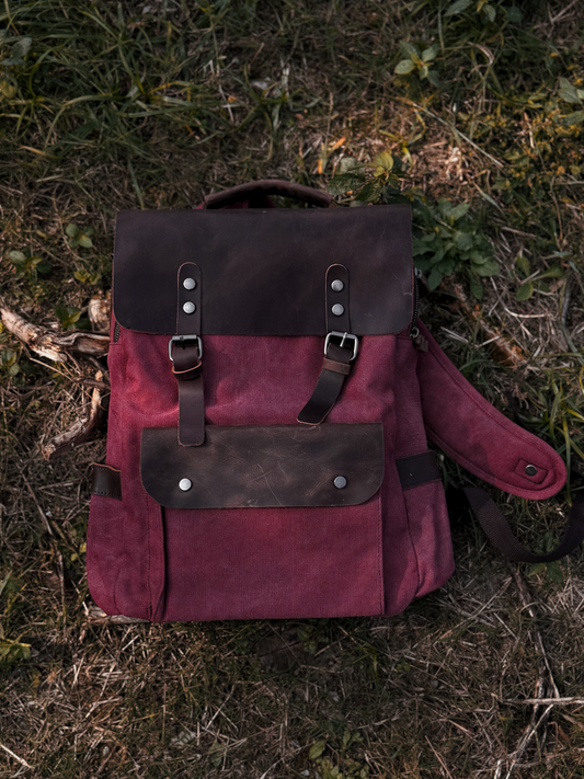 Rose red backpack