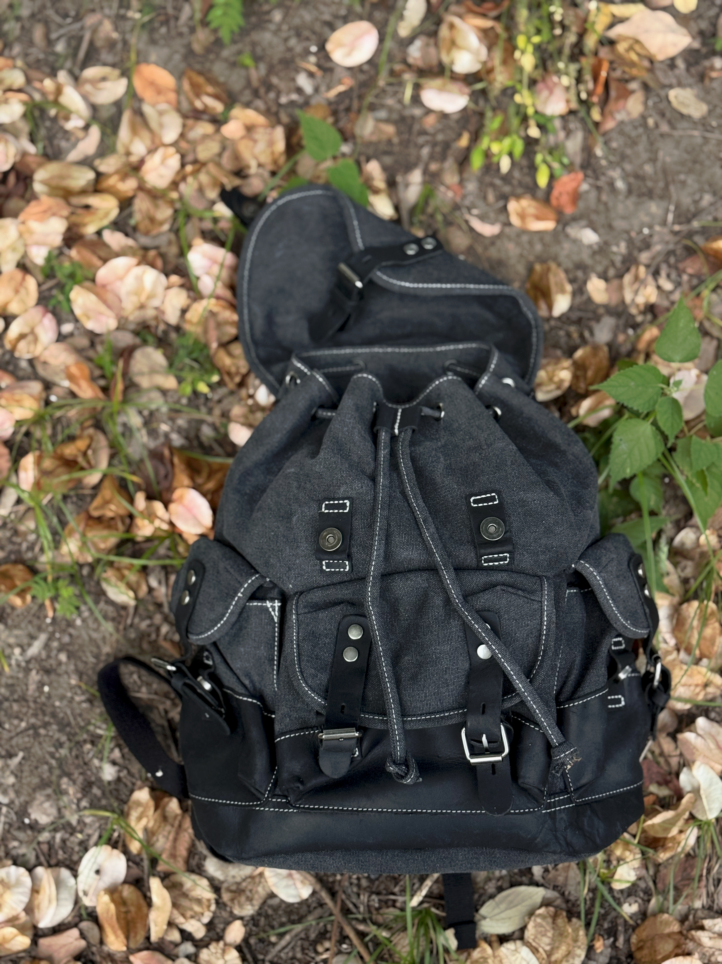 Grey backpack