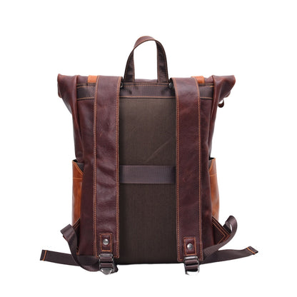 Leather backpack